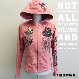 Disney Pirates Caribbean Jack Hoodie Sweatshirt